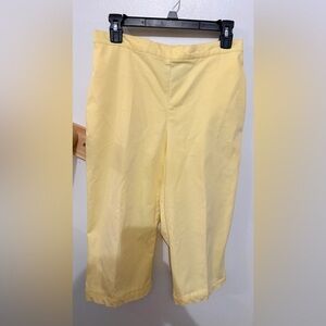 Alfred Dunner Sunny Yellow Capris Wide Leg